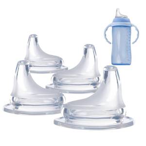 lot 20471 image: 4Pack Replacement Silicone Spout Compatible with NUK, Soft Spout Replacement for NUK Active and Learner Cups, Easy Transition from Bottle to Cup, No Spill for Sippy Cup Nipples