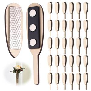 lot 20475 image: Colingmill 30 Pairs Floral Boutonniere Magnets DIY Clip-on Boutonniere Pins Corsage Holder for Men Bride Groom Wedding Business Buttonhole Flowers Making Accessories (Wood)