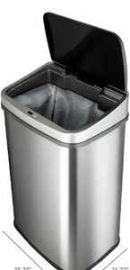 lot 1218 image: Ninestars Motion Sensor Trash Can 13.2 Gallon 50L