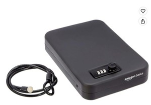 lot 1242 image: Amazon basics brand portable security case combination lock black