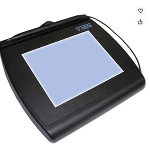 lot 2338 image: Topaz Systems Topaz T-LBK766SE-BBSB-R SignatureGem LCD 4x5 Signature Capture Pad, Dual SerialVirtual Serial via USB (Renewed)