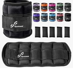lot 3688 image: 5 lbs adjustable ankle weights black