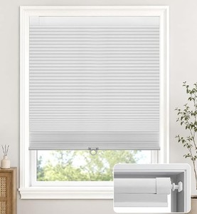 lot 5676 image: No Tools-No Drill Cellular Shades Approximately W 35 X L 50 In