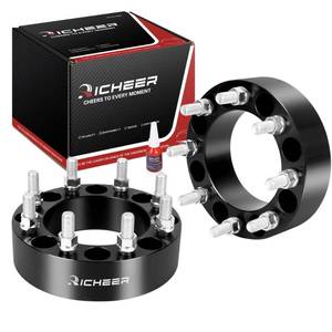 lot 1292 image: Richeer 8x170 Wheel Spacers for 2003-2025 F250 F350 Super Duty, 2 inch 8x170mm Wheel Spacer with 14x1.5 Studs & 125mm Center Bore