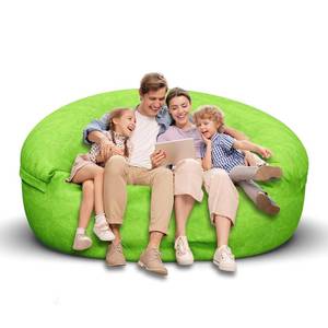 lot 1303 image: Bean Bag Chair for Adults 5FT,Soft Removable Cover for TeensGirls Bedroom,Fluffy Giant Round Floor Beanbag Lounger Chairs (No Filler,Green)