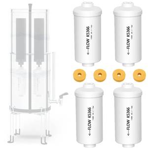 lot 2098 image: Fluoride and Arsenic Filter NSFANSI 42 Certified,Replacement for PF-2� Fluoride Filters,K5366 Replacement for Berkey Fluoride Filters Compatible with Berkey Gravity Filtration System-Pack of 4