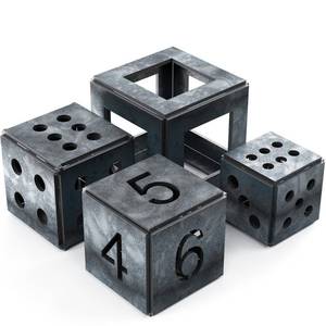 lot 2123 image: WelderElite Welding Coupons 18 Welding Practice Kit 11 Gauge Beginners Welding Mild Steel Sheet Can Be Used to Make 3 Dice and 1 Cube Frame