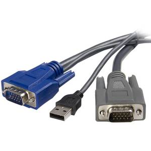 lot 2146 image: StarTech 6ft Ultra-Thin USB VGA 2-in-1 KVM Cable, TAA (SVUSBVGA6)