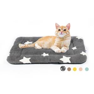 lot 2154 image: Mora Pets Cat Bed for Indoor Cats Washable Dog Crate Pad Cute Star Dog Bed Mat for Small Dogs Pet Kennel Pad for Cage Soft Flat Puppy Kitten Cushion Sleeping Anti-Slip Grey 22 x 13