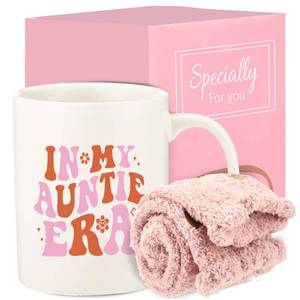 lot 2157 image: DDOFAH Aunt Gift Set for Women - Coffee Mug, Socks Keepsake Box Best Aunt Ever Gifts for Birthday, Christmas, Mothers Day Thoughtful Present for Auntie