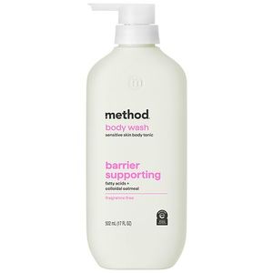 lot 2184 image: method body wash tonic  barrier supporting  fatty acids  colloidal oatmeal - fragrance free  17 oz