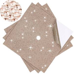 lot 2477 image: MotiMind 3 Sheets Construction Paper for Graduation Cap Decoration Bling Rhinestone Colorful Self-adhesive Cardstock Grad Cap for Photo DIY Graduation Hat Topper Party Decoration (Champagne Color)