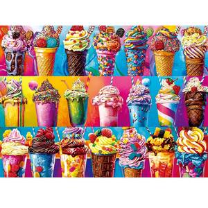 lot 4056 image: 500 Piece Puzzles for Adults,Colorful Ice Cream Food Jigsaw Puzzle for Adults Seniors,Recycled Cardboard Summer Puzzle 500 Piece,Challenging Family Game Great Gift for Family Friends,20.5 x 15 in