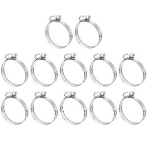 lot 4124 image: uxcell Worm Gear Hose Clamp, 12pcs 1 - 1 12 Adjustable Stainless Steel Hose Clamps Duct Clamp for Securing Hose, Pipe, Plumbing, Tube and Fuel Line