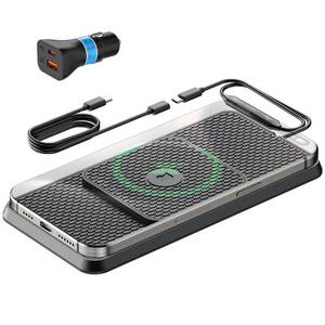 lot 4135 image: Wireless Car Charging Pad, Reestecqi 15W Fast Wireless Car Charger Pad Non Slip Charging Mat with 30cm Cable and 70cm Extension Compatible with iPhone 16 Pro151413 AirPods Samsung Google