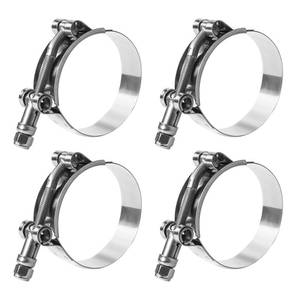 lot 6419 image: T Bolt Hose Clamp 2 12 Inch, MinerGuy Stainless Steel, Working Range 70mm-78mm for 2.5 Hose ID, Turbo Intake Intercooler Clamp, 4 Pack