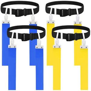lot 6435 image: DkOvn Flag Football Belt, 4pcs Adjustable Flag Football Belt with Belt and Flags, for Kids, Youths, Adults