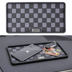 lot 6446 image: Hovom Car Dashboard Anti Slip Mat, 11.06�5.98 PVC Sticky Dash Pad, Non-Slip Dashboard Gripping Pad, Multifunctional Vehicle Anti Slide Grip Mat for Phones Sunglasses Keys Coins (BlackBrown)
