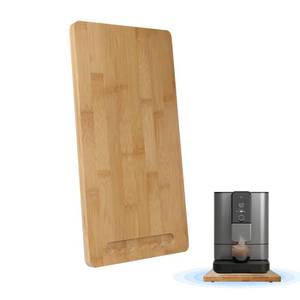 lot 7156 image: Bamboo Sliding Appliance Tray,Coffee Maker Slider Tray with Rubber Wheels, Countertop Pull Out Organizer for Coffee Machines,Air Fryers and Other (Natural, Large-Wide(16 W x 13 L))