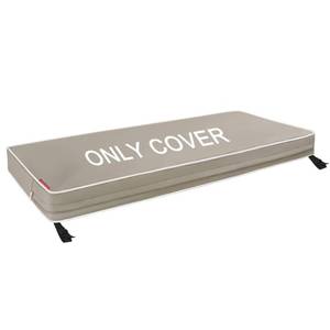 lot 7161 image: Porch Shield Outdoor Bench Cushion Cover �� Waterproof Swing Cushion Cover for Patio Furniture Loveseat (Not Insert) Beige 48 W x 18 D x 3 H