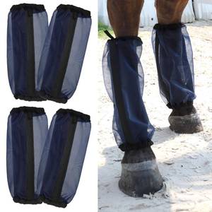 lot 7176 image: Wizbrio All-Purpose Fine Mesh Horse Fly Boots Breathable Anti-Fly Leggings with Sturdy Support Strips Reduce Annoying Stomping & 360°Leg Protection Durable Easy-Clean Material 4-Pack Dark Blue