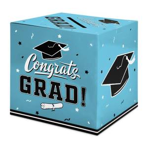 lot 8451 image: Gatherfun Graduation Party Decorations Box Card for Gift Favors Decor Supplies - Sky Blue
