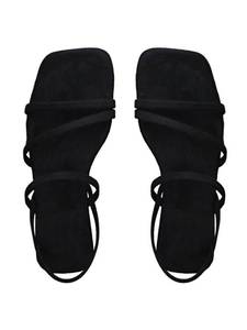 lot 8456 image: GORGLITTER Womens Strappy Sandals Square Toe Dressy Summer Cute 2026 Vacation Ankle Strap Slip on Sandal Shoes Black 8.5