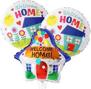 lot 8459 image: KatchOn, Big Welcome Home Balloon House Shaped Balloon  Welcome Home Decorations  House Warming Balloons  Home Decor  Welcome Back To School Decorations for Classroom