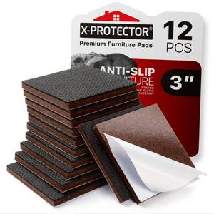 lot 8469 image: X-PROTECTOR Non Slip Furniture Pads �� 12 Premium Furniture Grippers 3 Best SelfAdhesive Rubber Feet Furniture Feet �� Ideal Non Skid Furniture Pad Floor Protectors �� Keep Furniture in Place