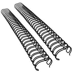 lot 11990 image: 100 Pcs Double Loop Binding Wire 38 Inch 9.5mm Black 34 Rings, Nylon Coated Binding Spines for Document Binding, Compatible with 31 Pitch Binding Machines