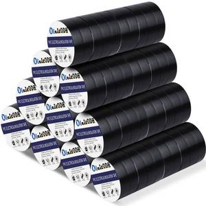 lot 11991 image: Oleitodh 100 Rolls Black Electrical Tape Bulk 34 Inch x 66ft, Waterproof Vinyl Electric Tape High Temp Insulation Tape for Electrical Protection Home Outdoor Electric Insulating Wire Wrapping