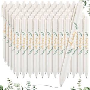 lot 12098 image: Kisston 60 Pcs Baby Shower Pens Favors Gifts Bulk for Guests Neutral Gender Reveal Favors Baby Shower Prizes Souvenirs Keepsakes Gift Bags Supplies(Greenery) (Used)