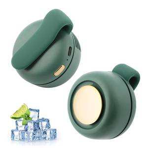 lot 12102 image: enterlent Portable Silent Mini Bladeless Electric Fan,Mini Whirlwind Fan for Waist Clip Fan(3-Speed),Hands-Free Neck Fan suitable for Outdoor & Travel & Office,Travel Accessories (Green)