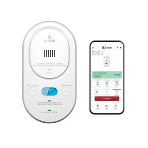 lot 12121 image: Kidde Smart Carbon Monoxide Detector & Indoor Air Quality Monitor, Plug-in with AA Battery Backup, Real-Time Notifications, 2.4 GHz Wi-Fi Enabled, Rotating Plug, 85 dB Alarm, 5th Edition, COPDLQW