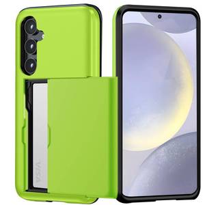 lot 12125 image: Benbenjaytek for Samsung Galaxy S24 Wallet Case with Card Holder, Dual Layer Heavy Duty Protective Shockproof Hidden Card Slot Slim Wallet Case for Samsung S24 5G 6.2 inch (Light Green)
