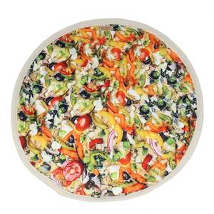lot 12162 image: Mougee Star Flow Star - Pizza Series - 19.5 Diameter - Juggling Cloth (Veggie)