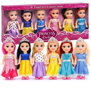 lot 12163 image: Liberty Imports Little Royal Princess Toddler Dolls with Dresses, Girls Imaginative Pretend Play Small Dolls Party Favors Collection (Princess)