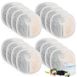 lot 12178 image: Filter Replacements Compatible with E1E1 Cat Fountain (2L67oz), 16 Pack refills of 1 Year Set for Pet Water Fountain (Used)