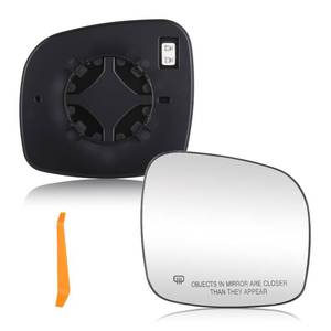 lot 14001 image: Passenger Right Side Mirror with Heated Fit for 2008-2020 Dodge Grand Caravan, for 2008-2016 Chrysler Town & Country, for 2012-2015 RAM CV, for 09-2014 VW Routan, Replacement for 68026176AB CH1325107