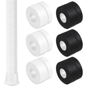 lot 14003 image: Gemscream 5 Pcs 30 ft Lacrosse Stick Tape 1 Inch 12 Inch Non-precut Cotton Sweat Absorbent Bat Grip Tape for Lacrosse Baseball Bats (Black,White)