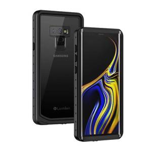 lot 14018 image: Lanhiem for Galaxy Note 9 Phone Case, IP68 Waterproof Dustproof Shockproof Case with Built-in Screen Protector, Full Body Underwater Protective Clear Cover for Samsung Galaxy Note 9, Black