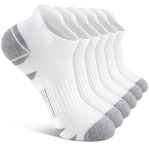lot 14031 image: Uporee 6 Pairs Low Cut Ankle Socks, Cushioned Athletic Socks for Men Women - Running Sports