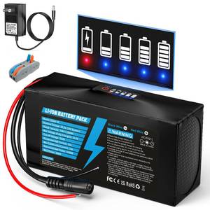 lot 14037 image: 24V 10Ah Rechargeable Lithium Replacement Battery with Charger, Charging Cable, Cable Connector for Kids Ride On Cars DIY Projects