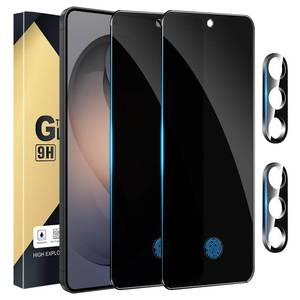 lot 14045 image: 2 Pack Privacy Screen Protector Compatible with Galaxy S26 Plus 5G - Tempered Film Fingerprint Unlock Support - Camera Lens Protectors - Installation Frame - High Clarity - Anti-Spy Protection