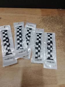lot 14081 image: 5 Checkered Apple Watch Bands Black White