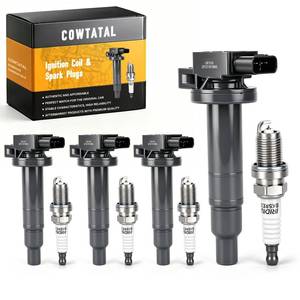 lot 14475 image: 4PCS UF316 Ignition Coil Pack & 7090 Iridium Spark Plugs Set, Compatible with Toyota Echo, Prius, Prius C, Yaris, Scion xA xB 1.3L1.5L L4, Replace OE# C1304 GN10312 E346