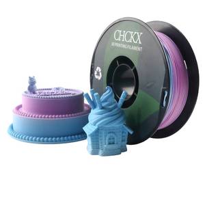 lot 19785 image: CHCKX Matte Rainbow PLA 3D Printer Filament, 1KG Spool(2.2lbs) 1.75mm PLA Gradient Filament for Most FDM 3D Printers,Pink Blue