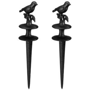lot 19792 image: MorningRo 2 Pcs Garden Hose Guide Spike 12 Inch Heavy Duty Metal Hose Support Spike Aluminum Decorative Garden Stakes Protector to Keeps Flower Beds Plant Yard Lawn (Bird)