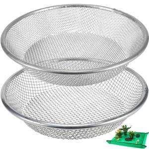 lot 20047 image: Svincolare 2 Pack Soil Sifter for Gardening - Rock Compost Sand Sifter Fits 5-Gallon Buckets 14 Inch & 18 Inch Mesh Sifting Screen Sieve for Gravel, Dirt, Sawdust with Repotting Mat