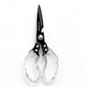 lot 20082 image: LEVUKIID Rust-Resistant Kitchen Scissors, Transparent and Stylish Handle, Suitable For Cutting Various Foods and Their Packaging, Suitable For Large Hands,Colorful Blade